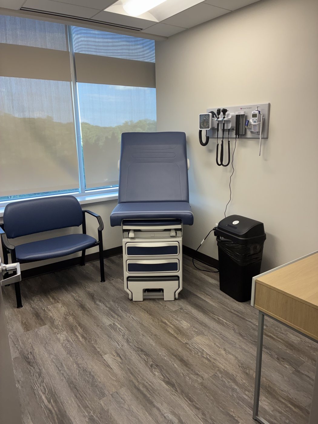 Exam room with diagnostic equipment at the Meridian Silver Spring office