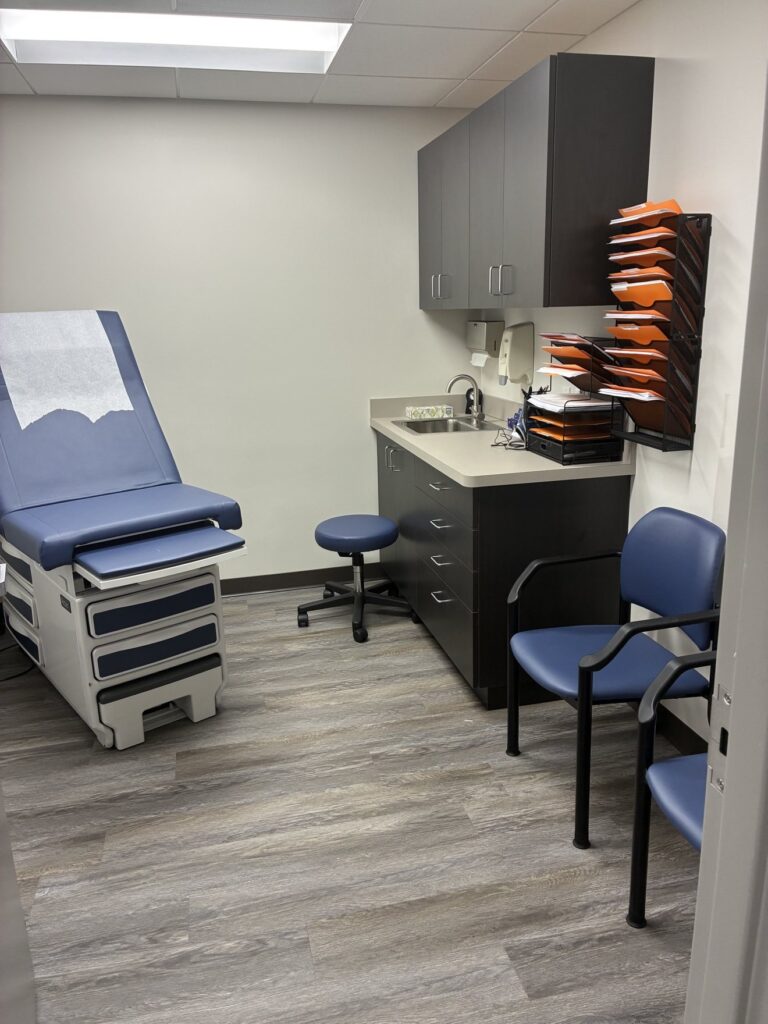 Meridian – Silver Spring exam room Exam room at Meridian’s Silver Spring Medical Location
