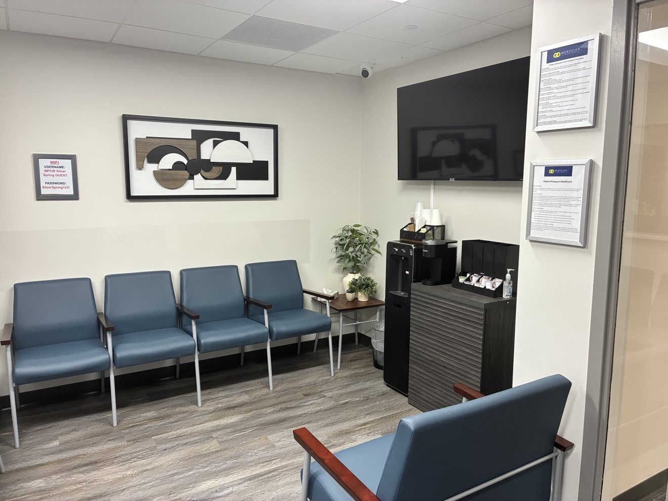 Meridian Medical Group waiting room in Silver Spring